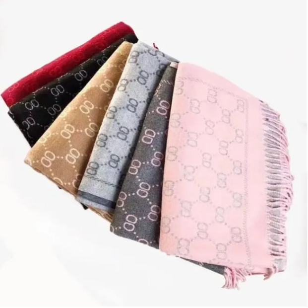 Scarf Luxury Design Women Cashmere Scarf Classic Full Letter designer scarf Soft Smooth Warm Wraps With Tag Autumn Winter Long Shawl Quality Gift Must-Have 6 Styles 54
