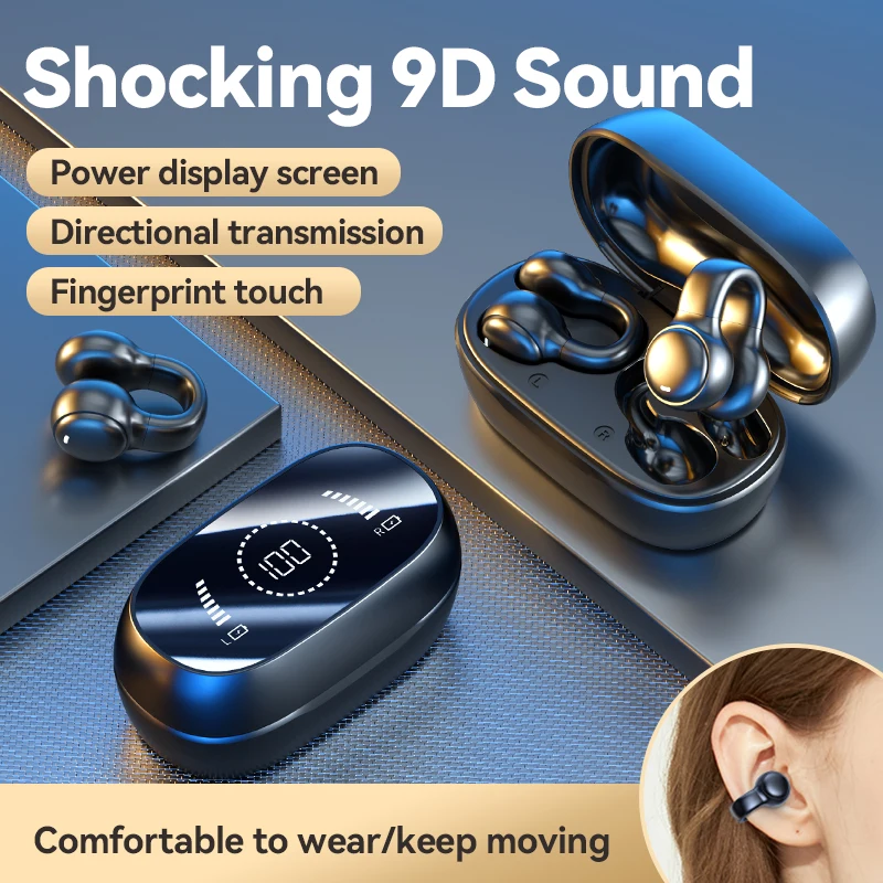 New M47 Wireless Earphones Sports Game Mini Dual Stereo In-Ear Universal Earbuds Non-in-ear Clip-on Earphones For Android