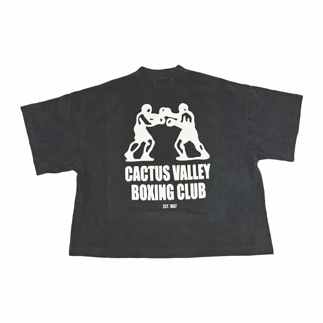 Streetwear Top Mens and Womens Washed Black T-shirt Harajuku Letter Printed Short Sleeve Gothic Casual Clothing 240927