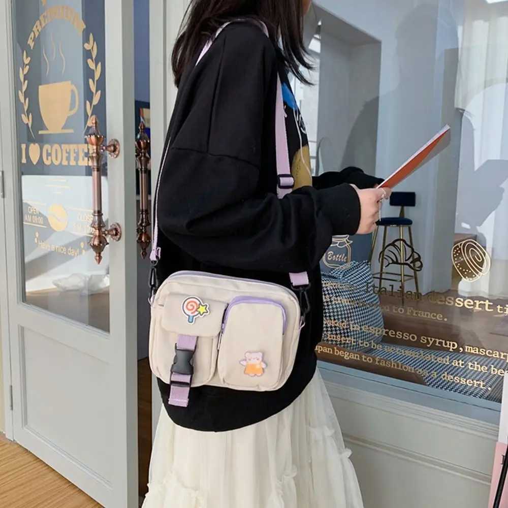 Fashion Women Canvas Crossbody Bags Female Cute Small Shoulder Messenger Bag Students Flap Handbags Z250225