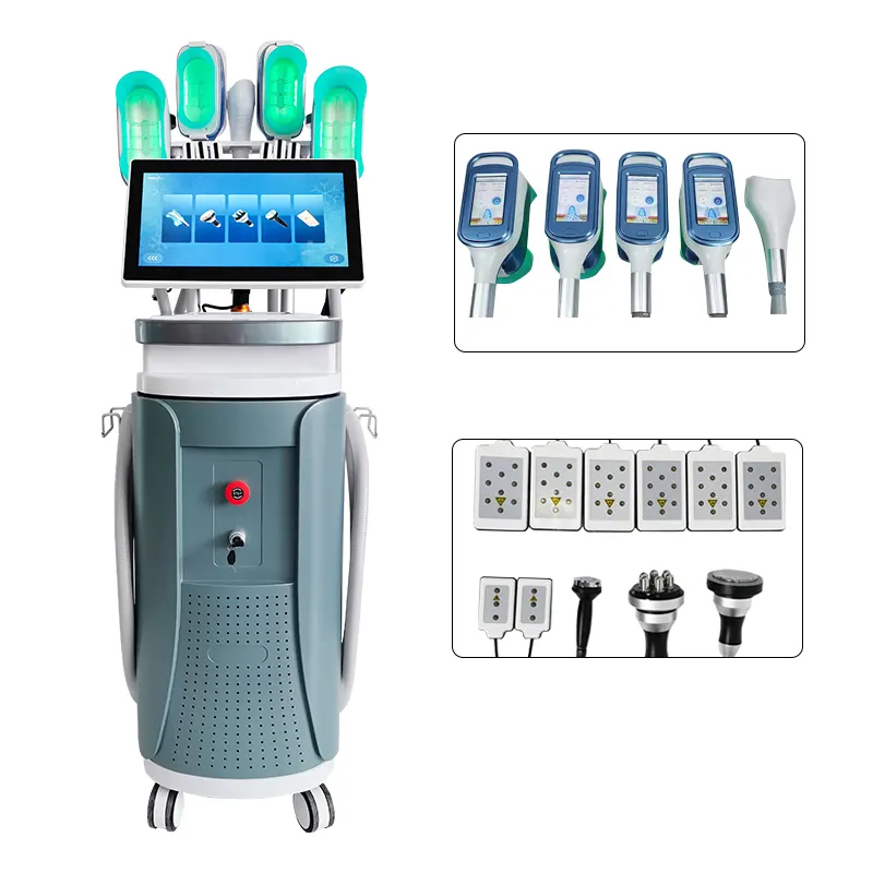 CE Certified 9 IN 1 360 Cryo Slimming Machine Vacuum + Cavitation + RF + Cryolipolysis Body Sculpting Skin Tightening Non-Invasive Weight Loss Ma