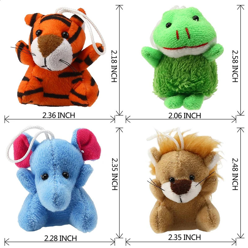 32 Pack Mini Animal Plush Toy Association Keychain Decoration Childrens Small Fillet Bulk Carnival Award 240918