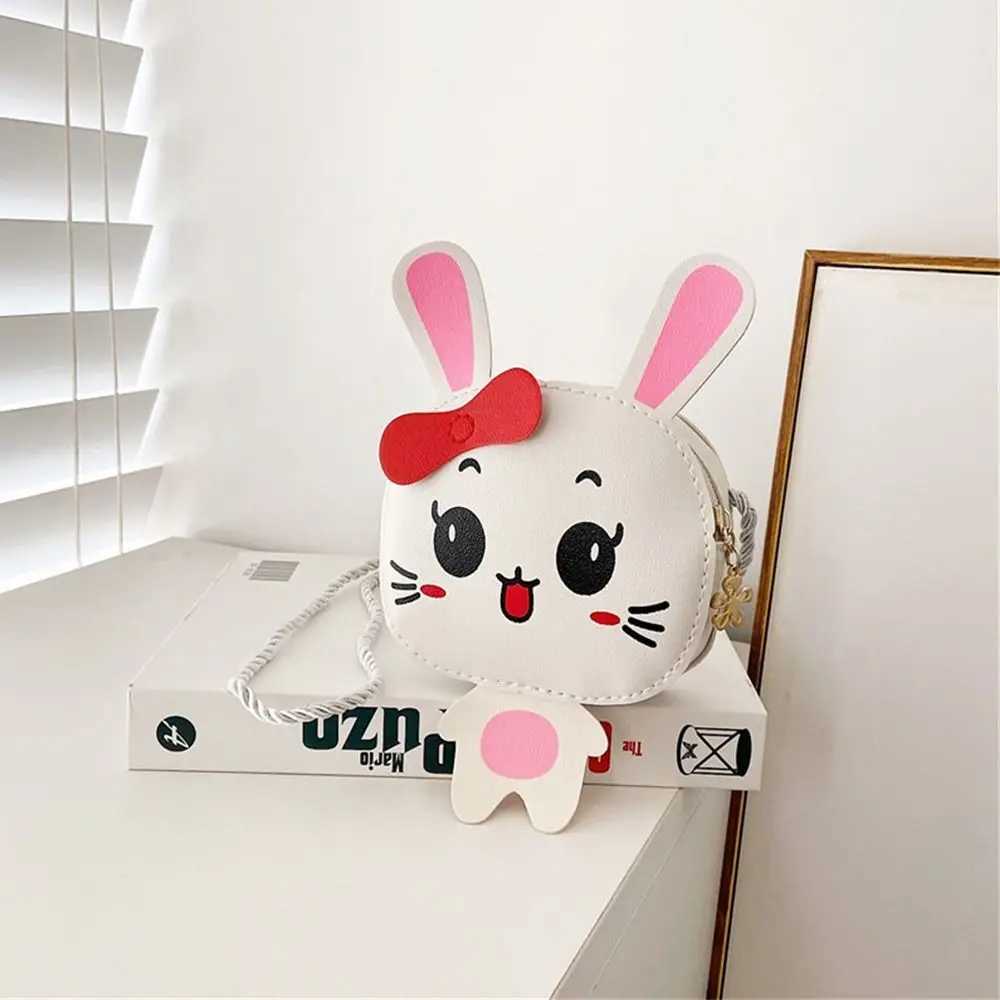 Kids Cute Rabbit Shoulder Bag Girls Crossbody Bag Messenger Bag PU Leather Small Handbag Bags Coin Purse LX241104