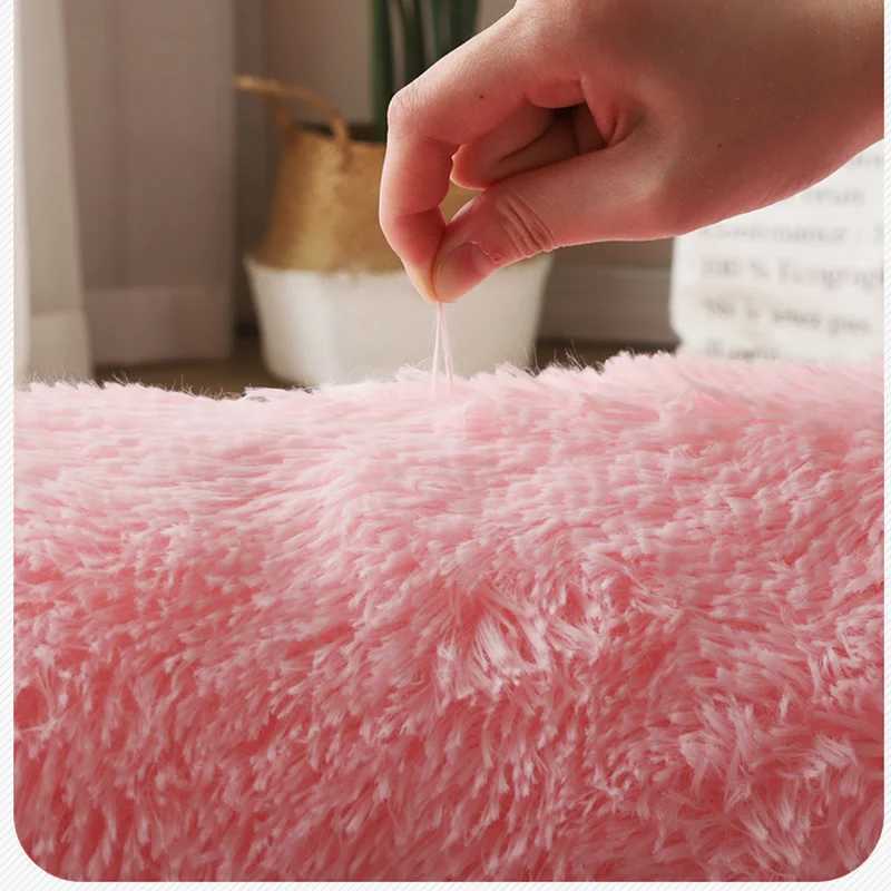 Soft modern pink carpet fluffy living room plush carpet childrens bedroom floor mat kindergarten childrens play carpet X240928