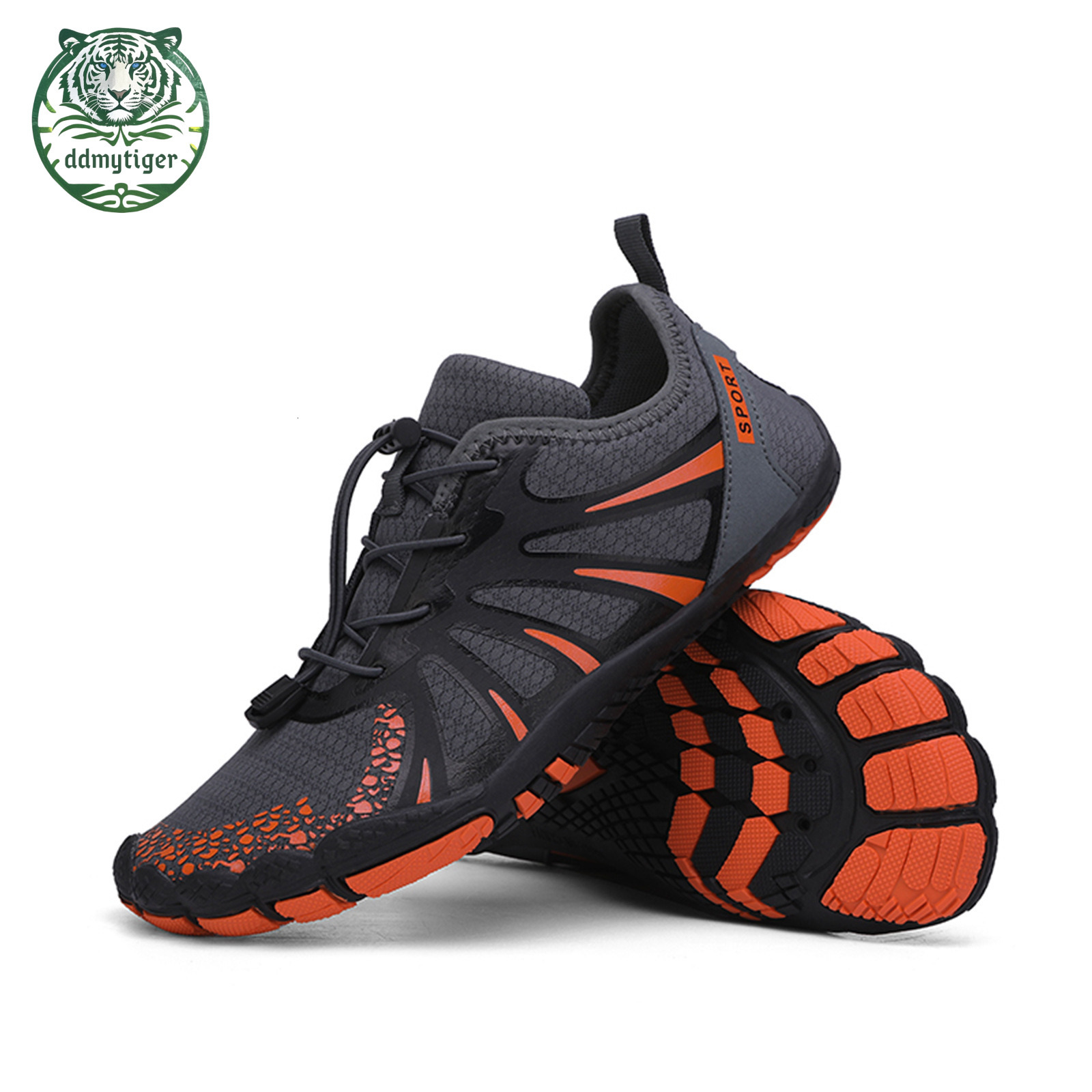 men's quick drying Outdoor river ddmytiger tracing beach slip swimming amphibious fishing shoes, anti cut water shoes A ,