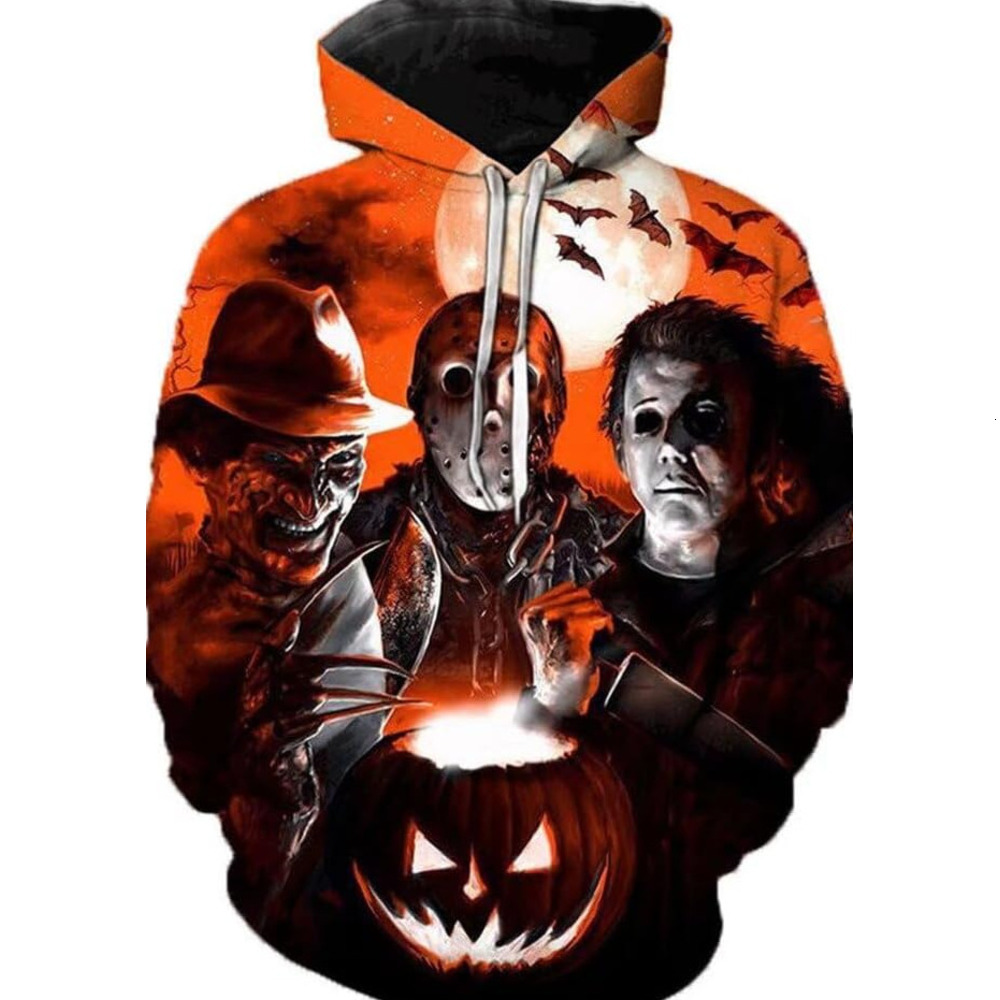 Hoodie for Mens Womens Jason Voorhees Costume Michael Myers Hoodie 3D Jacket Pullover Sweatshirt Graphic Hoodies sweatshirt Pullover Long Sleeve