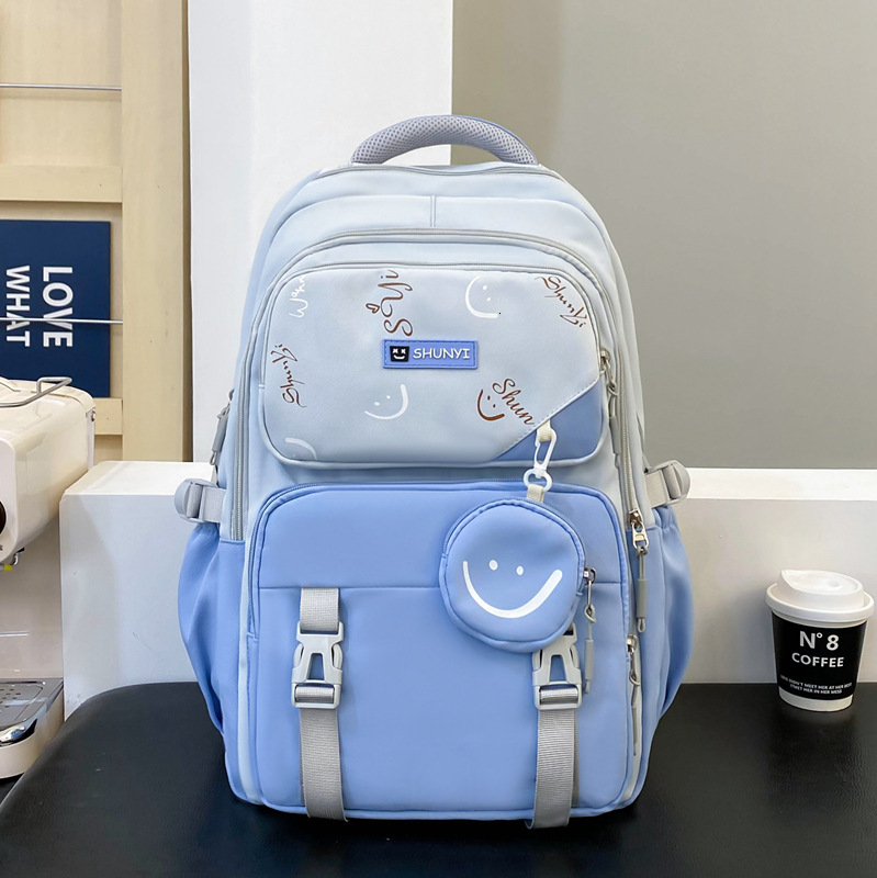 Spring/summer New Fashion Designer Bag Trendy Large Capacity High School Student Lightweight Waterproof Couple's Red Blue Backpack