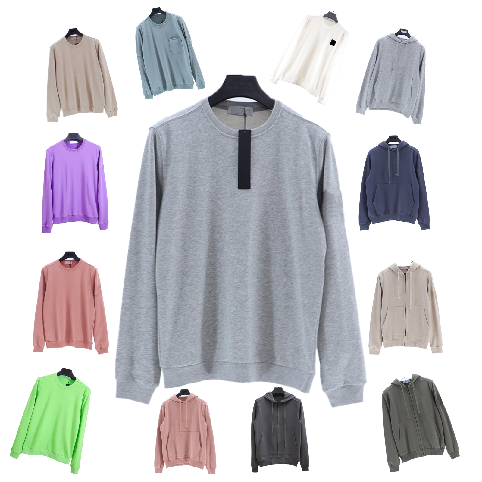 Men's Classic Hoodie with Embroidered Badge - Soft Cotton Long-Sleeve Pullover