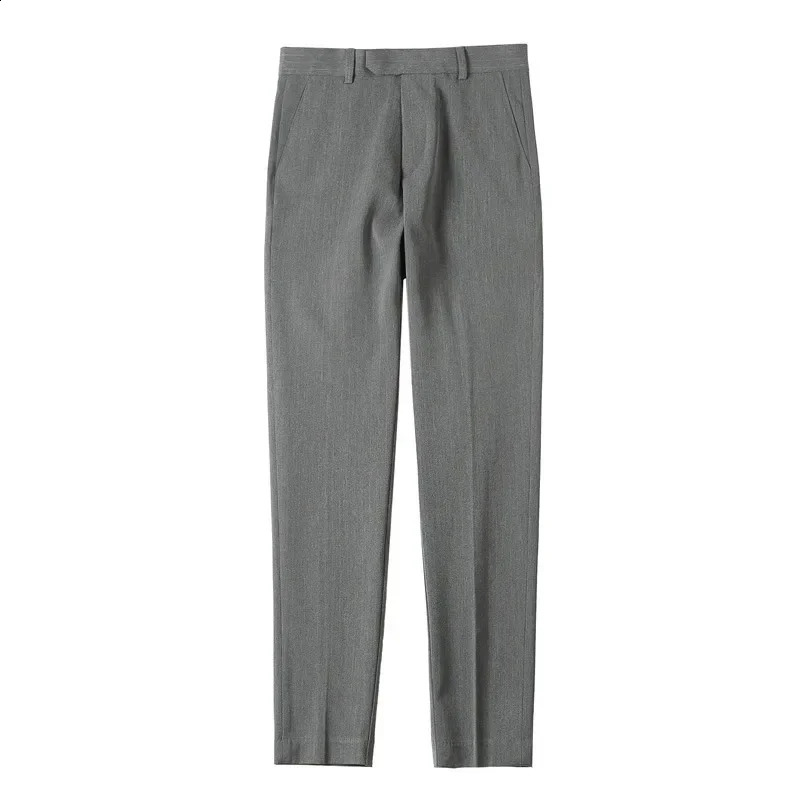 2024 Men Formal Trousers Fashion Male Dress Pants Stripe Slim Fit Business Casual Suit Pant Plus Size 38 Clothing L47 240919