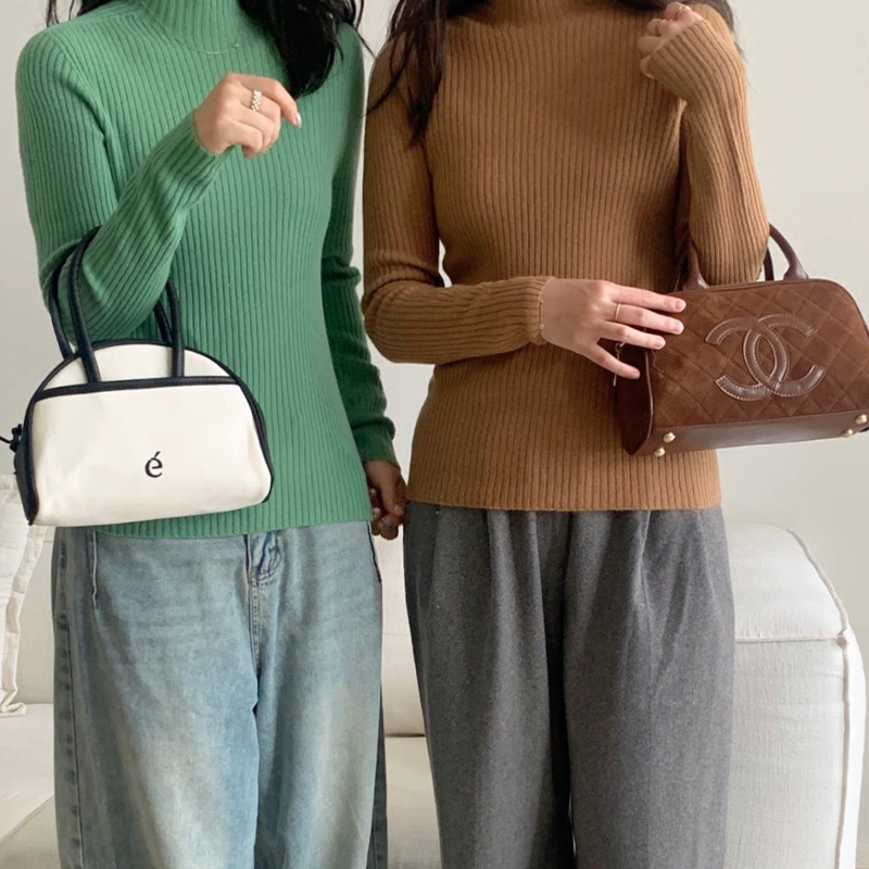 100% All Wool Seamless Knit Pit Stripe Turtleneck Sweater Loose Casual Basic Autumn and Winter High Quality Inner Sweater