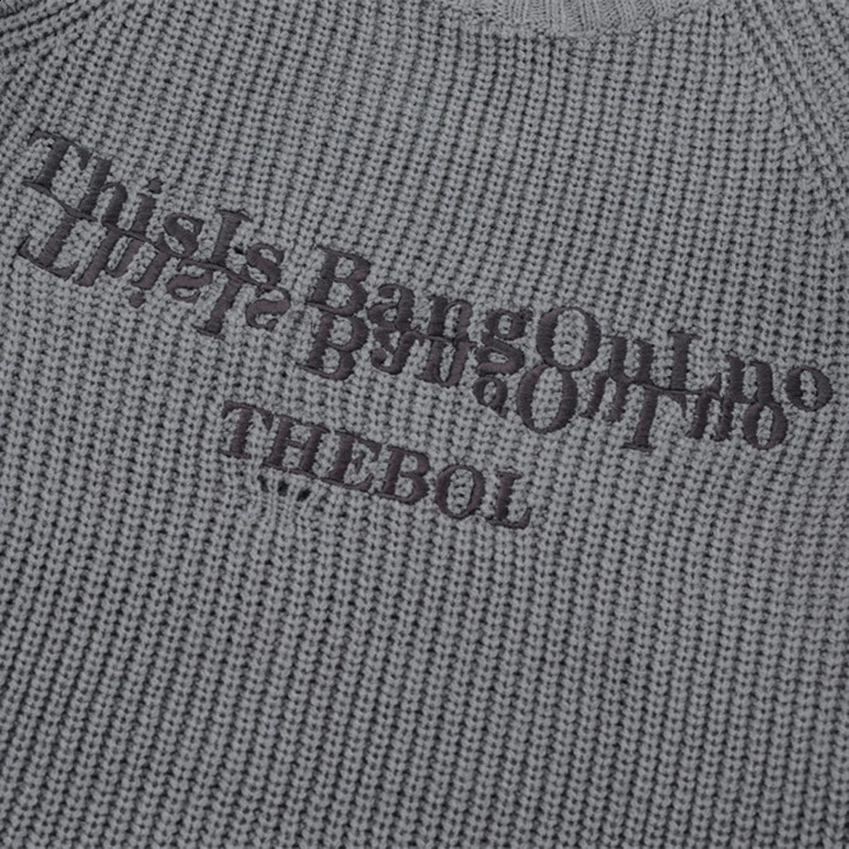 Broken Ripped Sweater Mens Black Grey Loose Knitted Jumper Y2K Pullover Hip Hop Streetwear Oversized Knitted Sweater 240924