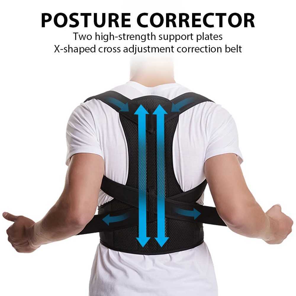 Back Support A back support posture corrector suitable for both women and men with adjustable back and waist support and shoulder support to improve S