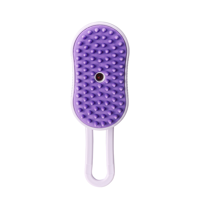 Pet steam brush bath massage comb reusable silicone pet spray brush cat and dog hair removal brush