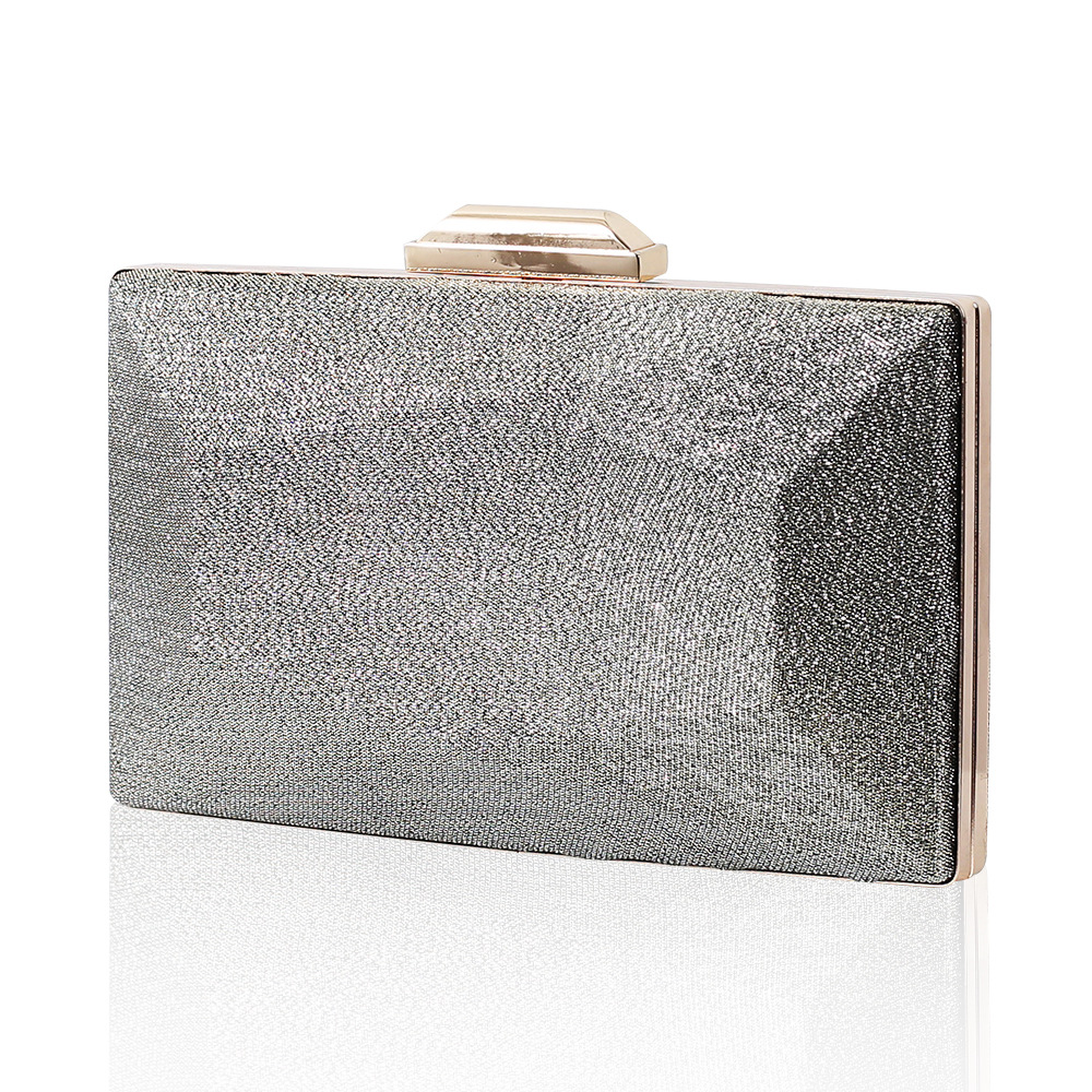 The new three-dimensional geometry dinner bag all match gradual change satin dress banquet bag European and American style simple hand bag