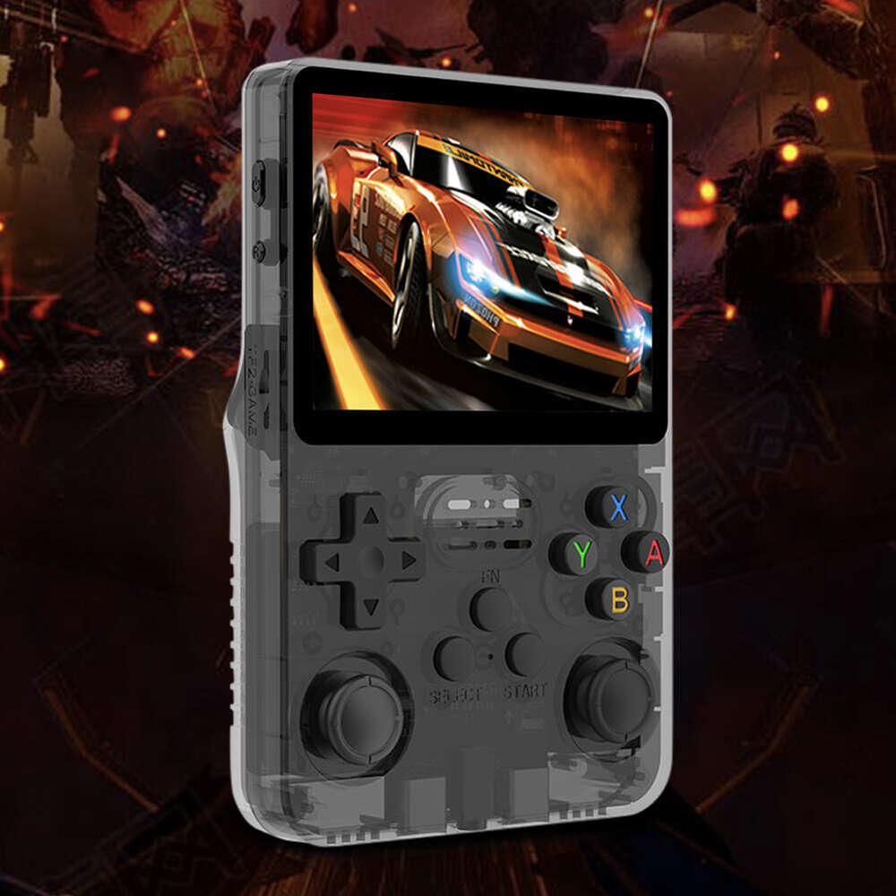 R36S Retro Handheld Game Console 64/128GB 3.5 Inch IPS Screen 10000 Classic Video Games Player / EVA Hard Carry Case