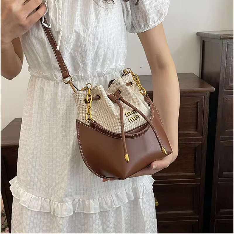 Fashion Capacity Large Retro French Shoulder Bucket Ladies Crossbody Bag Designer Letters PU Handbag ace2 4