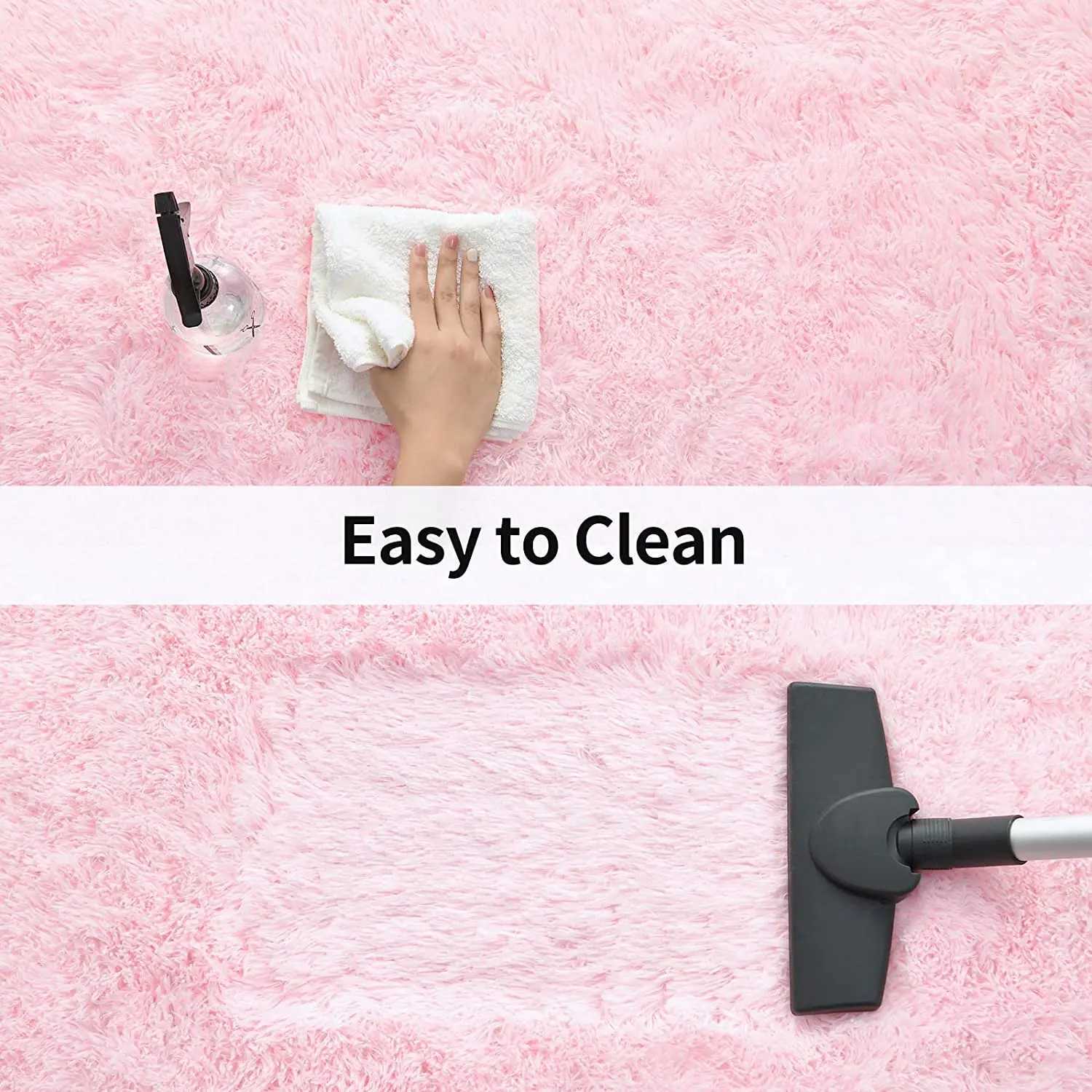 Soft modern pink carpet fluffy living room plush carpet childrens bedroom floor mat kindergarten childrens play carpet X240928