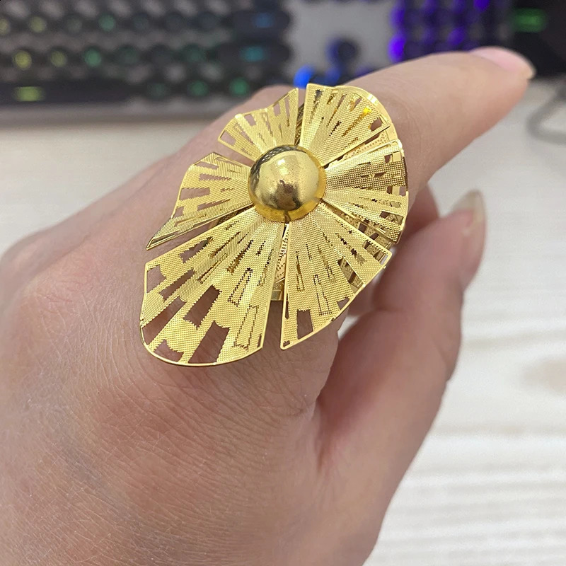 Dubai Bracelet Arabic 24k Gold Color Ethiopian Bangle for Women Big thin Jewelry African Accessories 240927