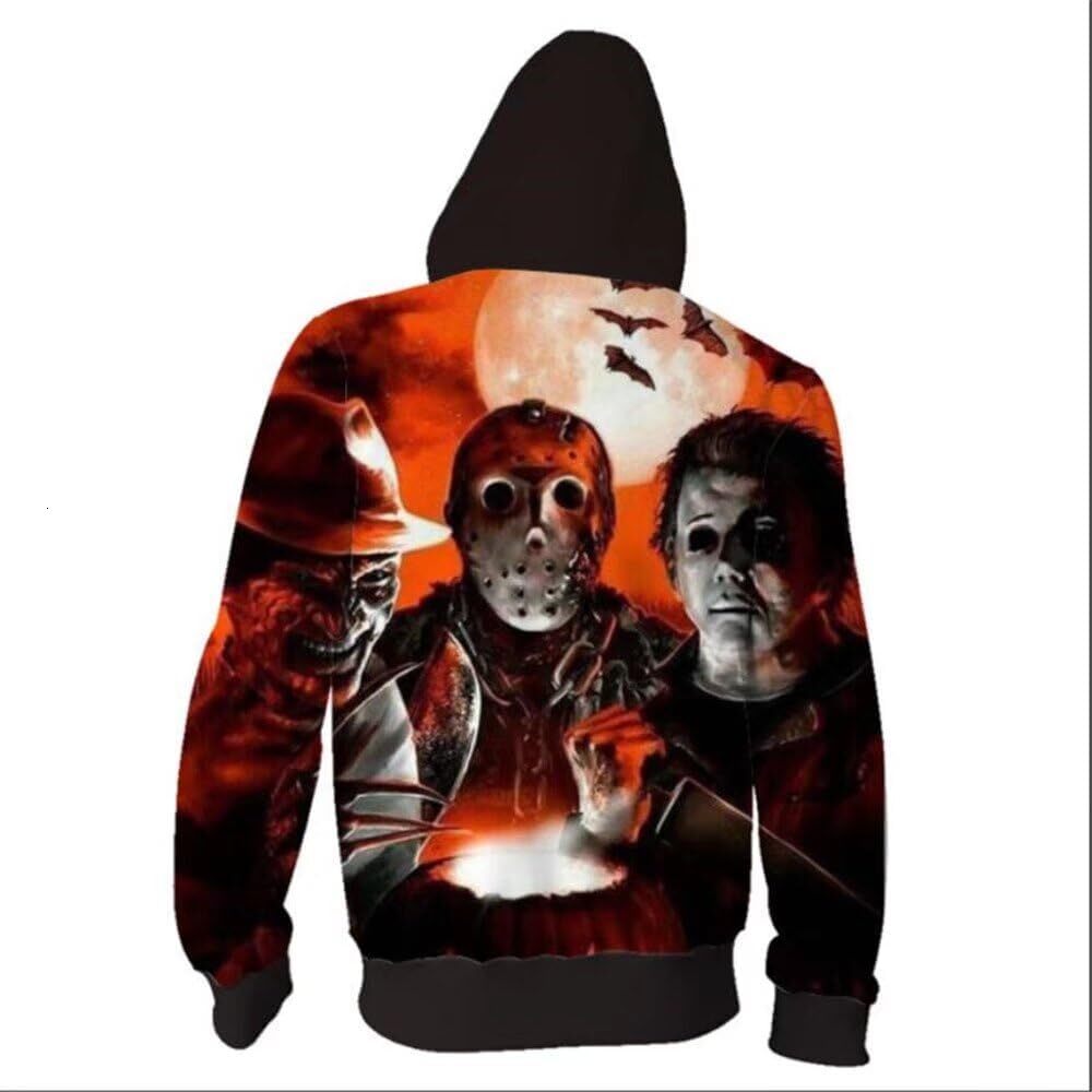 Hoodie for Mens Womens Jason Voorhees Costume Michael Myers Hoodie 3D Jacket Pullover Sweatshirt Graphic Hoodies sweatshirt Pullover Long Sleeve