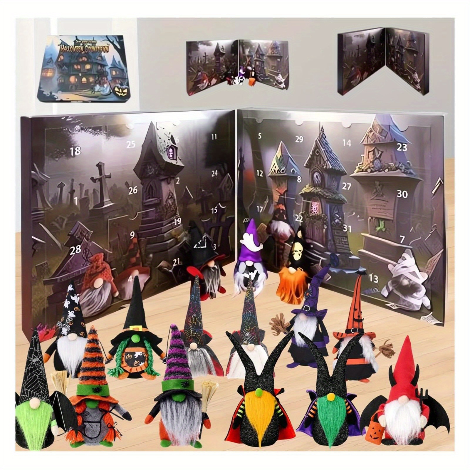 2024 Halloween Gnome Advent Calendar Halloween Advent Calendar Countdown Calendar Advent Calendar Decoration for Adults Kids Holiday Christmas Gifts p