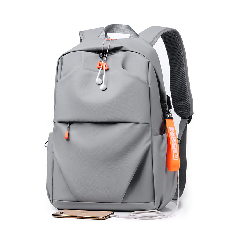 2025 New Light Luxury Simple Fashion Designer Solid Color Backpack Business Commuter Computer Bag Middle School Backpack Multi Functional Leisure Shou