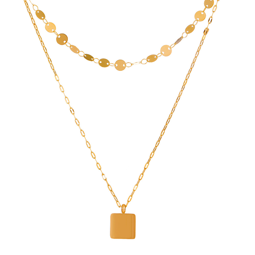 Stylish European American Ins Chain with Bohemian Metal Disk Pendants for Modern Jewelry Enthusiasts