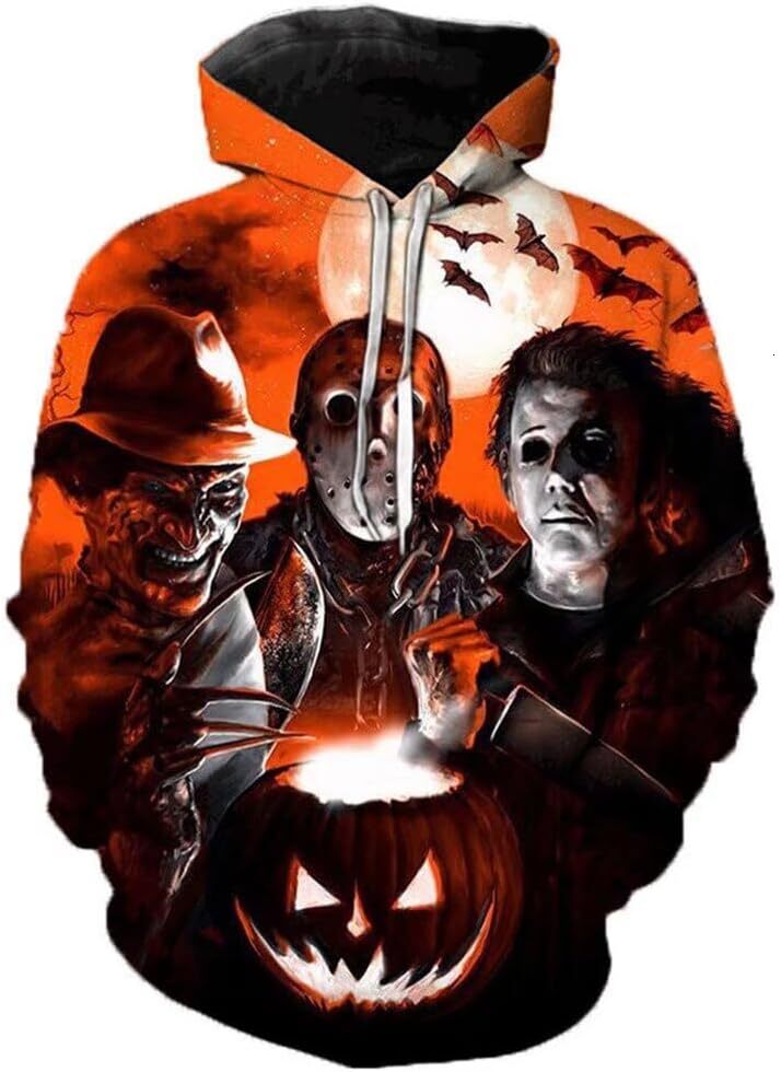 Hoodie for Mens Womens Jason Voorhees Costume Michael Myers Hoodie 3D Jacket Pullover Sweatshirt Graphic Hoodies sweatshirt Pullover Long Sleeve