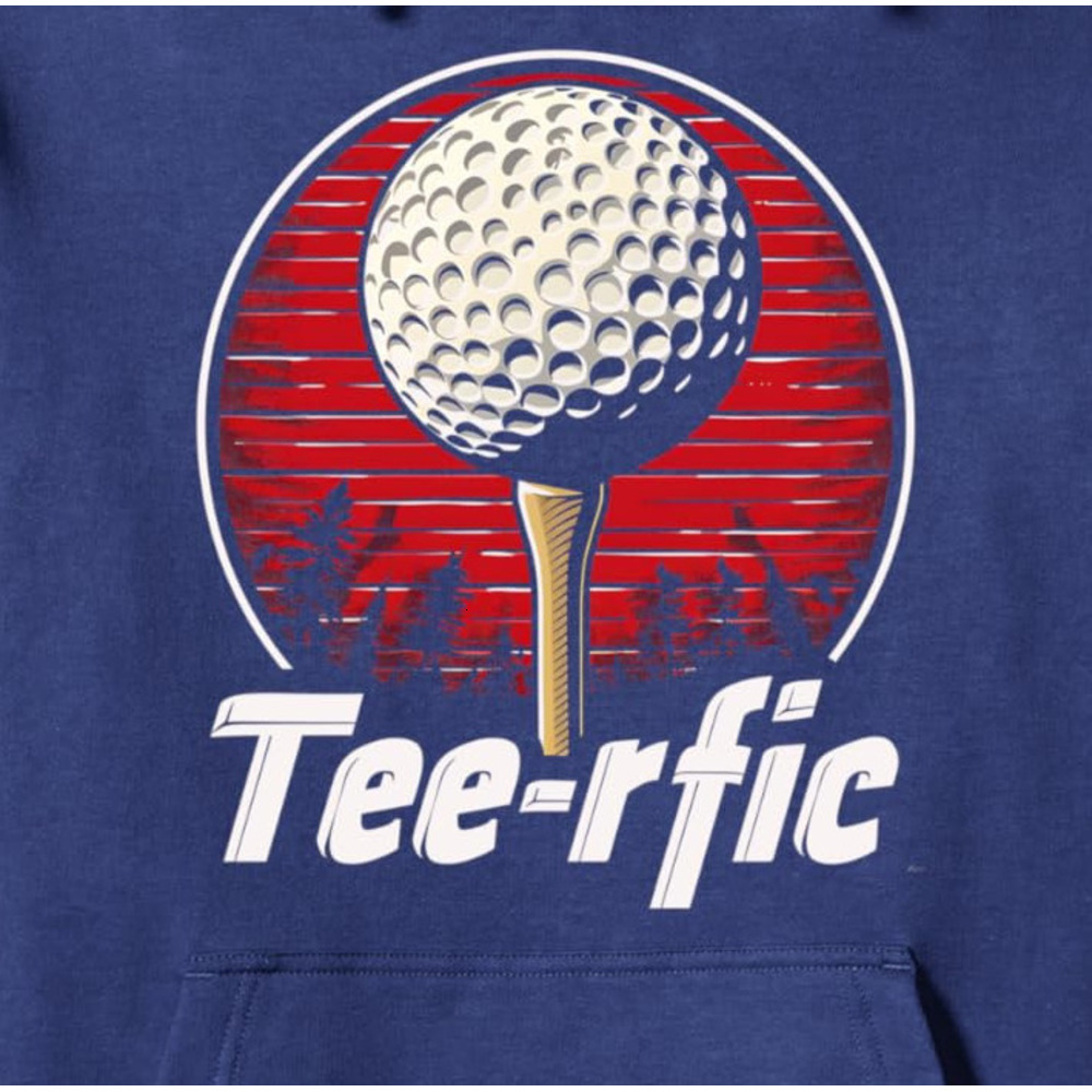 Hoodie for Mens Womens Golfing Golf Ball Sunset Forest Retro Vintage Golfer Design Pullover Hoodie Graphic Hoodies sweatshirt Pullover Long Sleeve