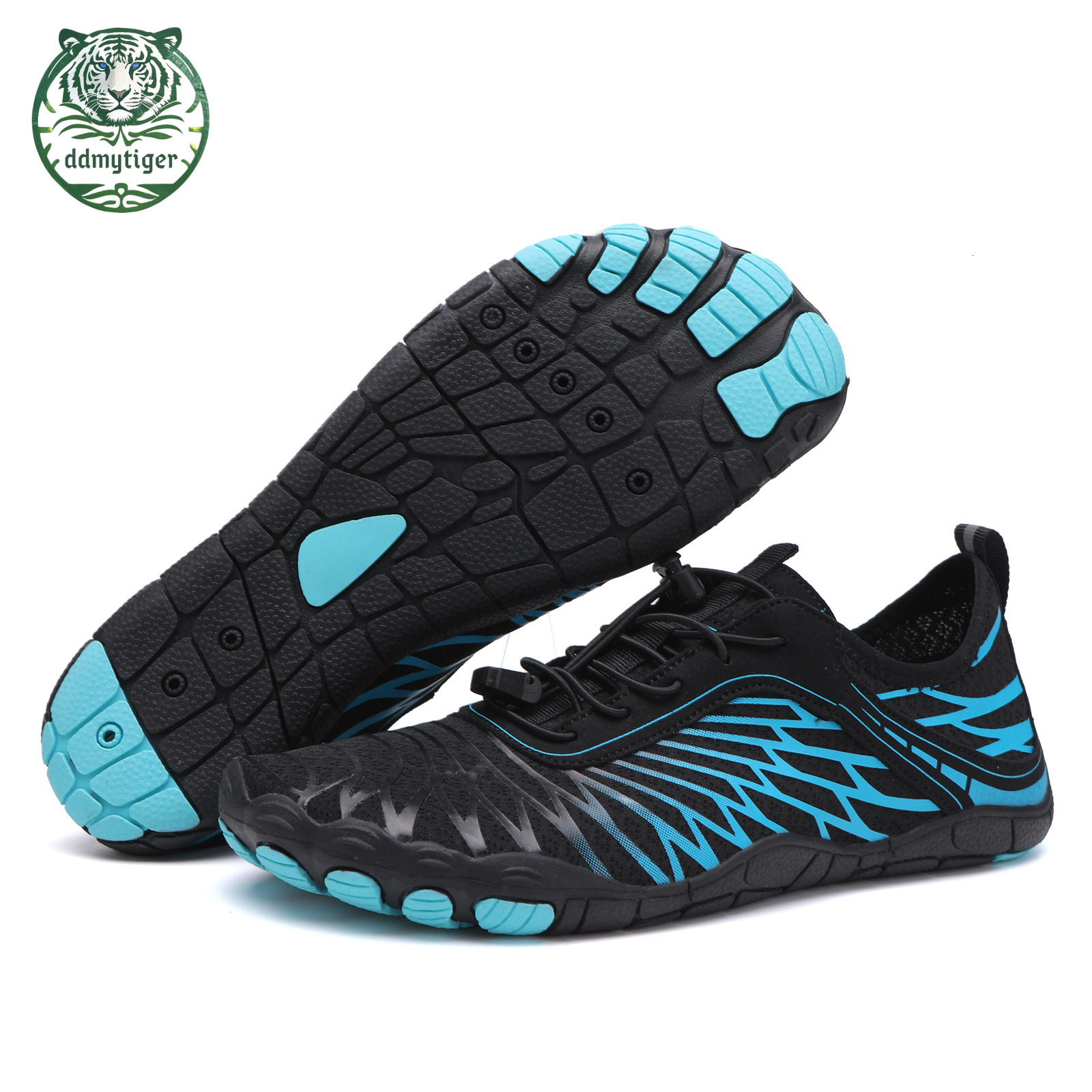 ddmytiger New hiking and river tracing amphibious lightweight swimming, large size anti slip water shoes, quick drying diving beach shoes A ddmythur
