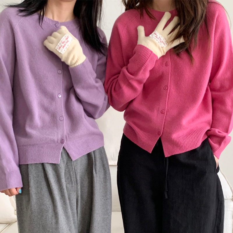 100% full wool seamless knit cardigan sweater loose casual basic section of fall and winter high quality sweater