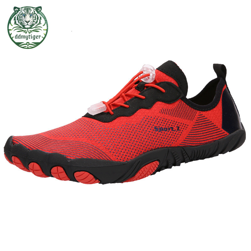 ddmytiger Outdoor sports, river tracing five finger hiking, fitness running, men's shoes, plus size beach swimming, water wading shoes A ddmythur