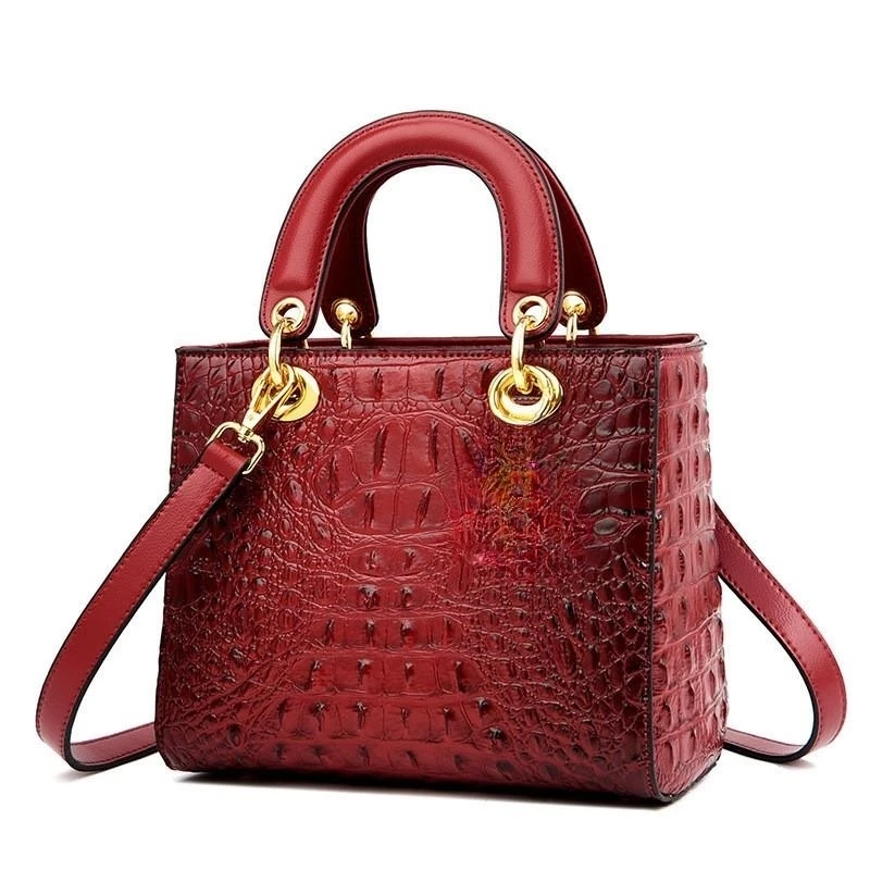 High Quality Luxury Brand Designer Leather Handbags Shoulder Bag For Women Hand Bag Crocodile Totes Purses Ladies Messenger