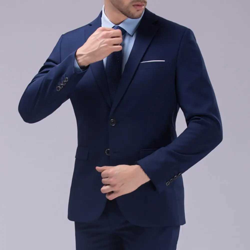 Jacket + Pants 2 Pieces Set / 2022 Fashion New Mens Casual Boutique Business Dress Wedding Groom Suit Coat Blazers TrousersXJ250222