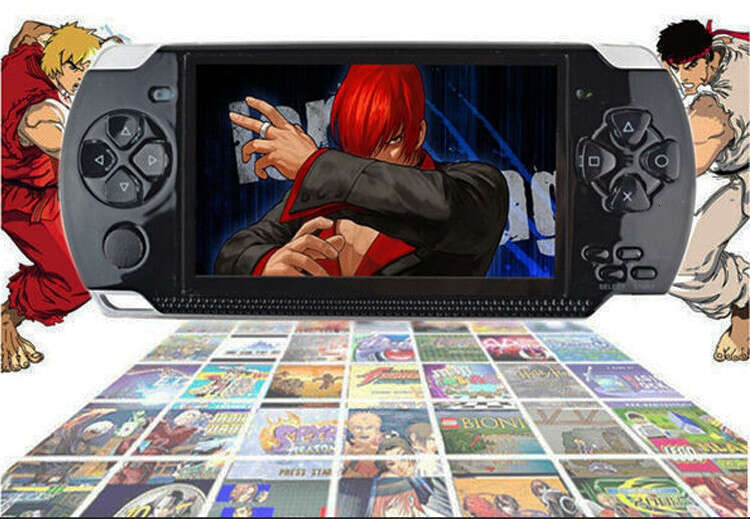 in stock Built-in 5000 games, 8GB 4.3 Inch PMP Handheld MP3 MP4 MP5 Player Video FM Camera Portable Game Console 035