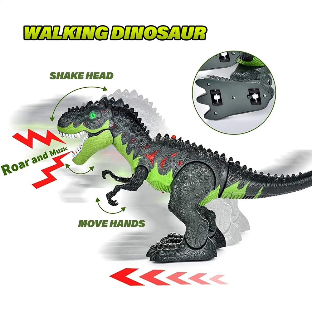 Remote Control Dinosaur Toys for Kids 3-5 5-7 8-12 RC Walking Robot T-Rex Simulated Flame Spray Eggs Laying Light Roaring 240920