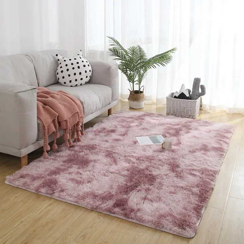 Soft Carpet Plush Washable Floor Covering Mat for Bedroom Living Room Decoration AntiSlip Large Area Rug R814 W1011 H260226