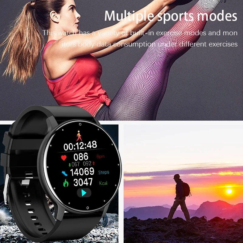 2024 Smart Watch Women Men Lady Gift Sport Fitness Watches Heart Rate Monitor Waterproof Smartwatch for Smartphone