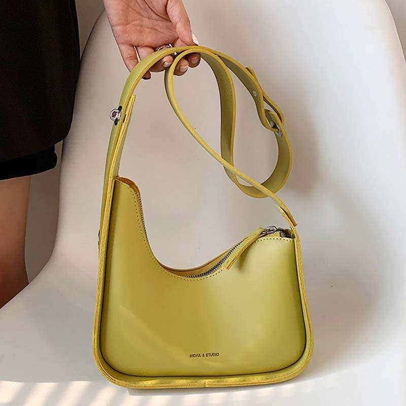 FIERA Bags Crossbody For 2025 Leather Lemon Color Shoulder Women Casual Satchels Wide Straps Fashion Bag Handbag