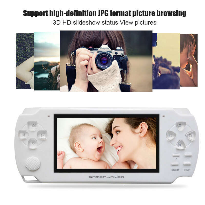 in stock Built-in 5000 games, 8GB 4.3 Inch PMP Handheld MP3 MP4 MP5 Player Video FM Camera Portable Game Console 035
