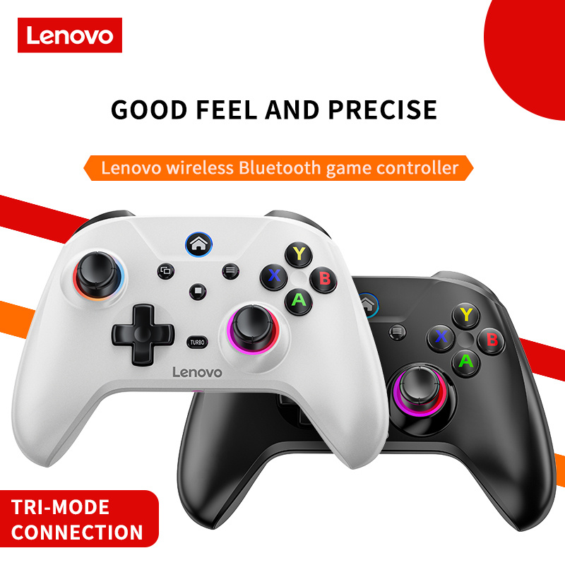 Lenovo S02 Gamepad Wireless Bluetooth Gaming Controller Hall Trigger Joystick Mecha-Tactile Buttons For Switch PC Android IOS