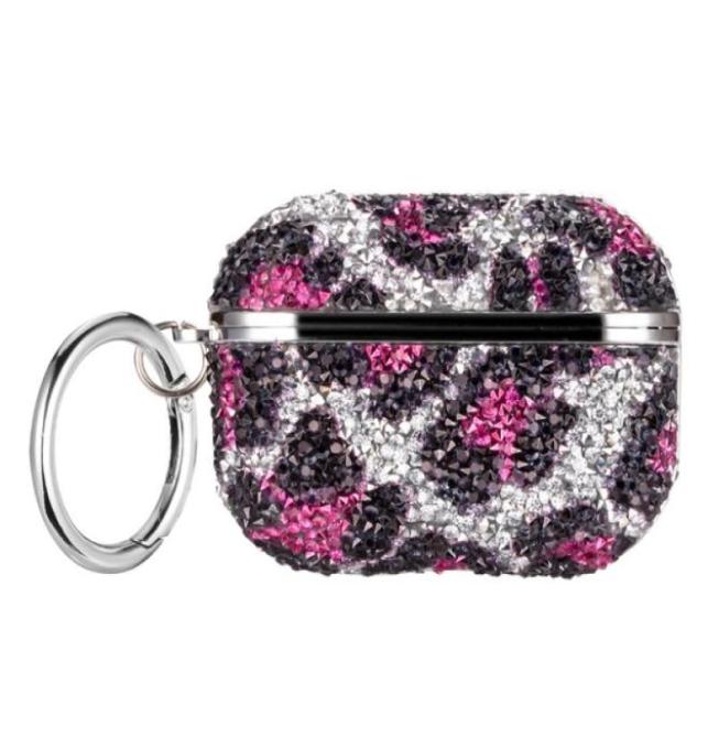 Glitter Diamond Earpods Case for Airpods Pro with Carabiner Leopard Bling Cover Earphone for Air Pods Airpod 3 Funda Coque A446712