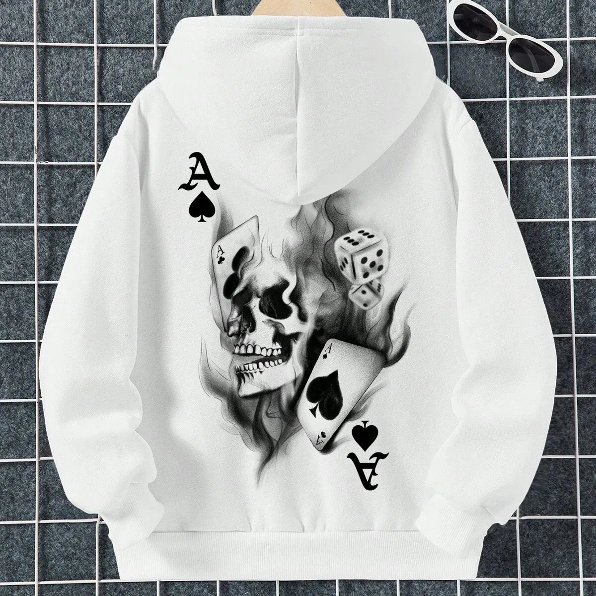 Long sleeved casual printed mens hooded sweater wool warm mens sweater loose Y2K street fashion zipper clothing 240927