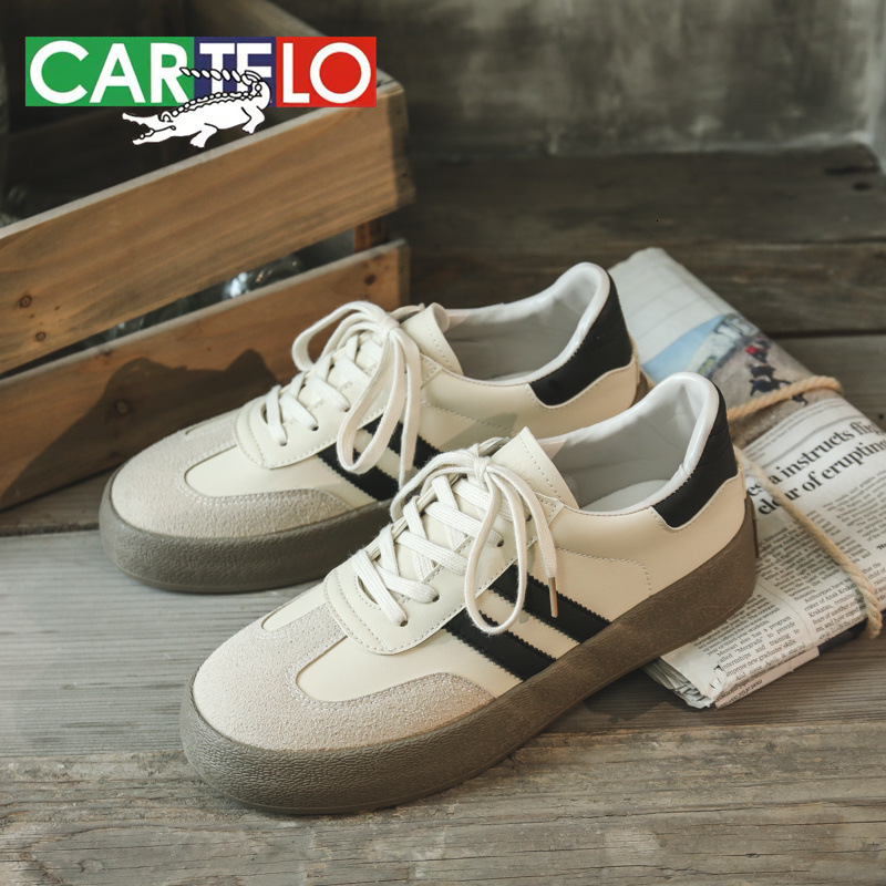 Men's and women's genuine leather 2024 couple training white shoes men's new canvas shoes