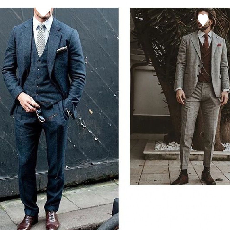 Men's Pants Italian Style High Waist Men Suit Pants Handmade Coarse Floral Woolen Casual Dress Pants Slim Fit Trousers Formal Office Wedding Part