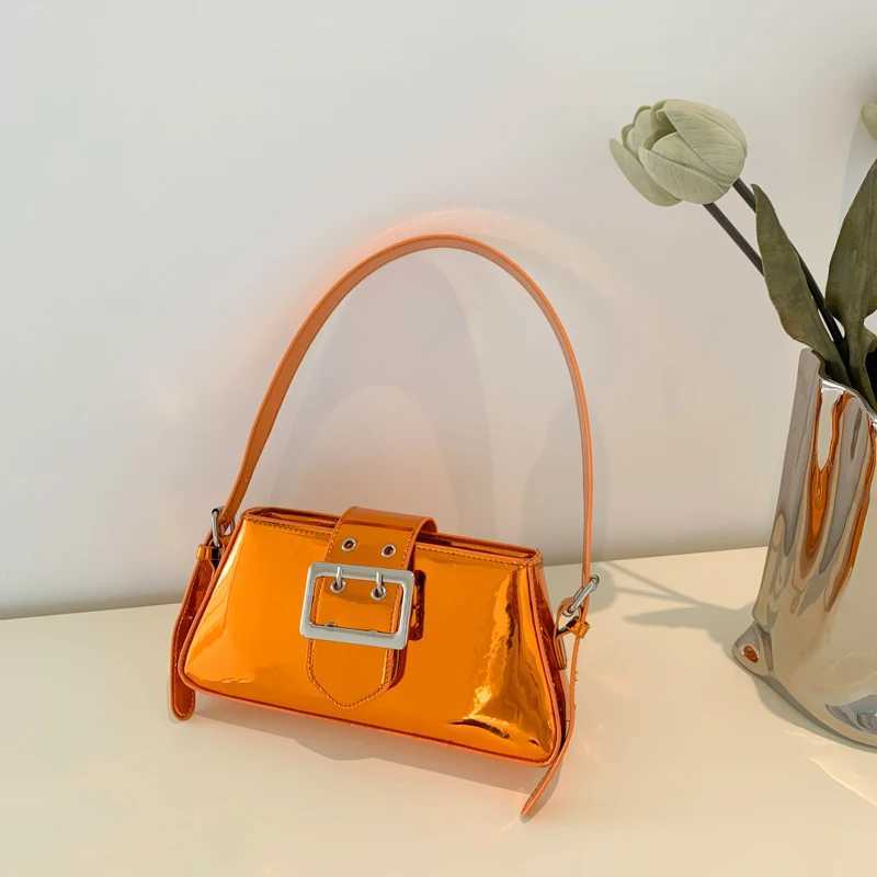 Fashion Underarm Shoulder Bags for Ladies 2024 New Patent Leather Mirror Handbag High Quality Party Candy Color Luxury Female Bag 240929