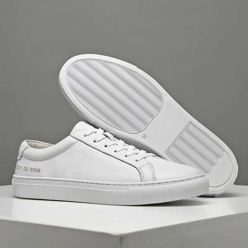 Italian Genuine Leather Men's 2024 Designer White Comfy Walking Shoes Lace-up Business Outdoor atos Para Hombre
