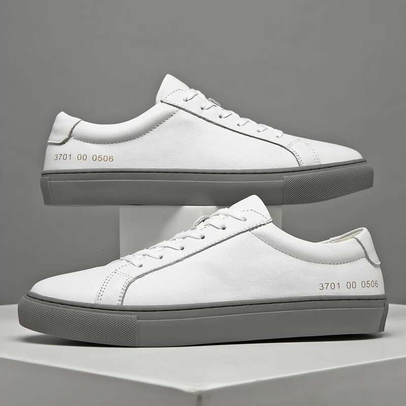 Italian Genuine Leather Men's 2024 Designer White Comfy Walking Shoes Lace-up Business Outdoor atos Para Hombre