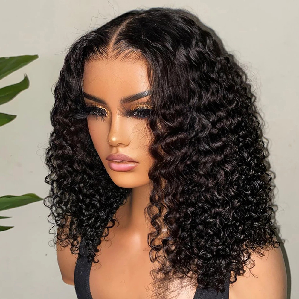 Wear And 13X4 Water Wave Bob For Women Curly 6X4 Glueless Wig Ready To Go Human Hair Wigs Pre Cut No Lace