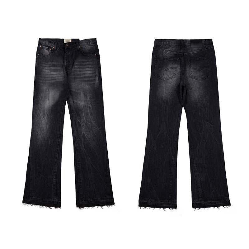 Women's Jeans Women Micro Flared mens Pants Splash Ink Graffiti Horn Retro Deconstructed Stitching Camouflage Couple