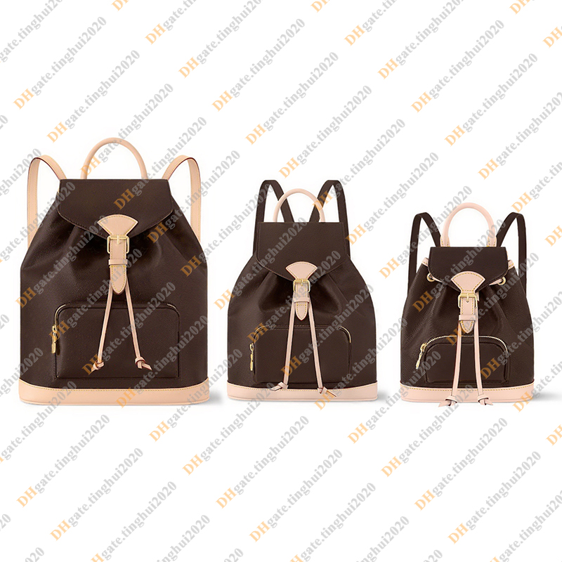 Ladies Fashion Casual Designe Luxury Montsouris Bag Backpack Schoolbag Tote Handbag Packsacks TOP Mirror Quality M11197 M11198 M11199 N00120 3 Size Pouch Purse